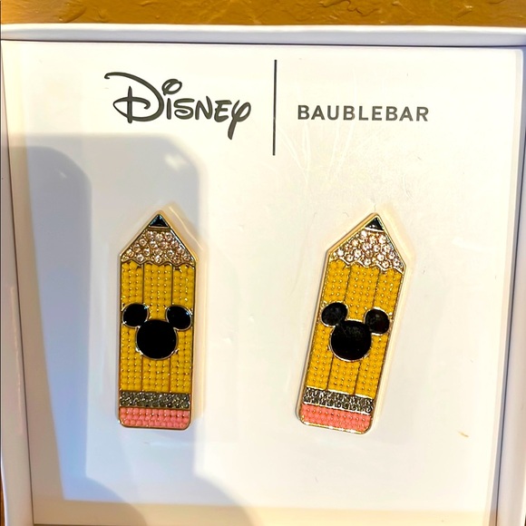 Disney Jewelry - NIB Disney x Baublebar Mickey Pencil Earrings